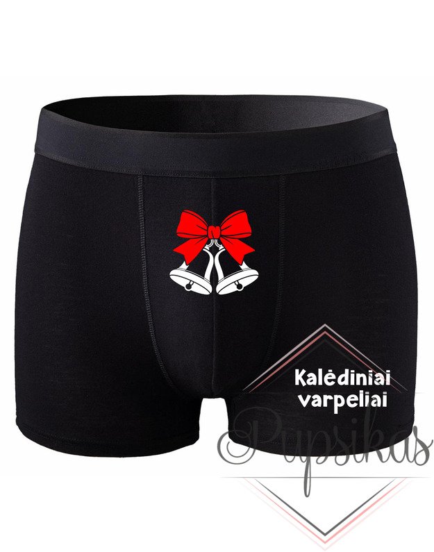 Vyriškos kelnaitės šortukai „Kalėdiniai varpeliai“