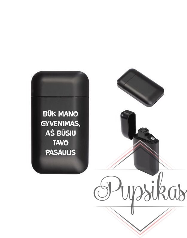 Pakraunamas USB žiebtuvėlis „Būk mano gyvenimas, aš būsiu tavo pasaulis“