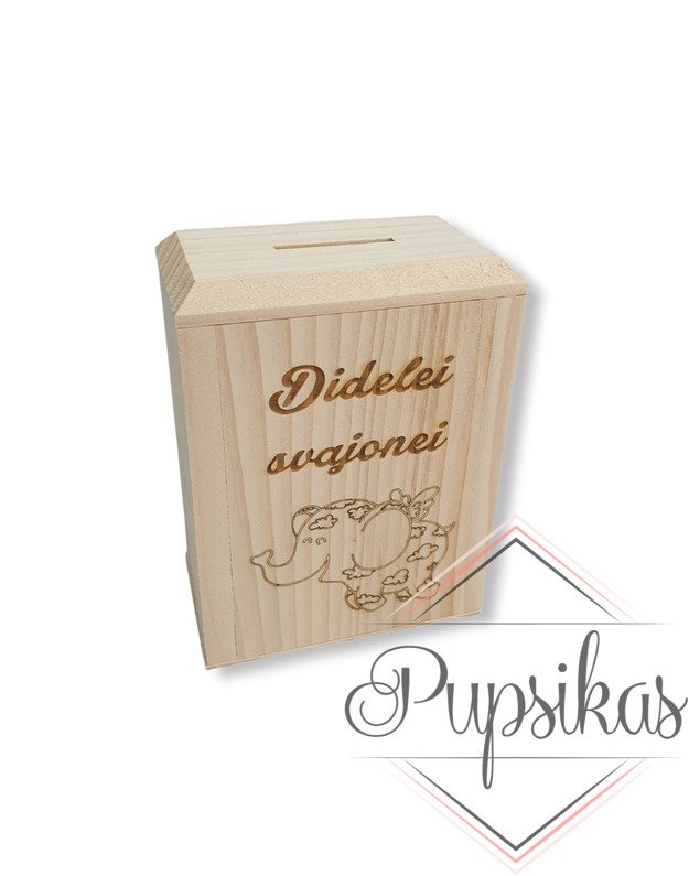 Medinė taupyklė „Didelei svajonei“