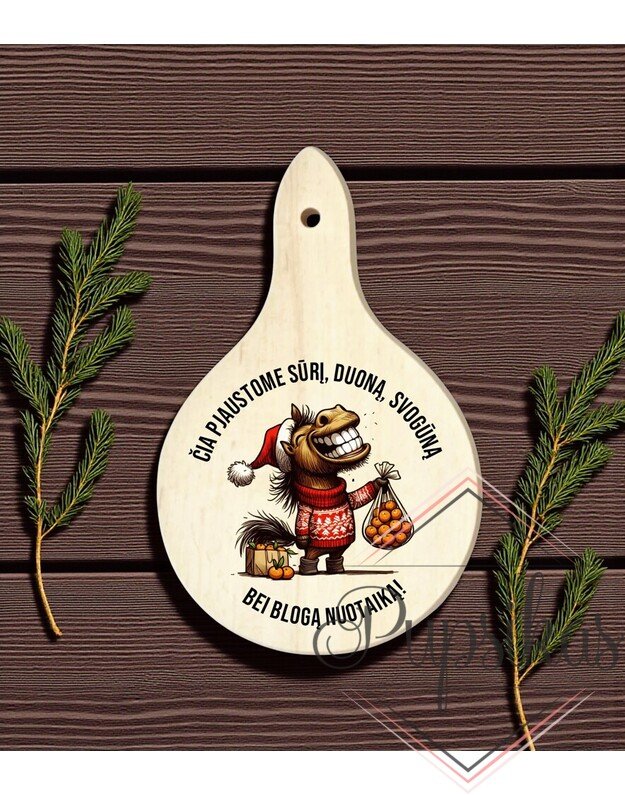 Mini pjaustymo lentelė su arkliu „Čia pjaustome...“