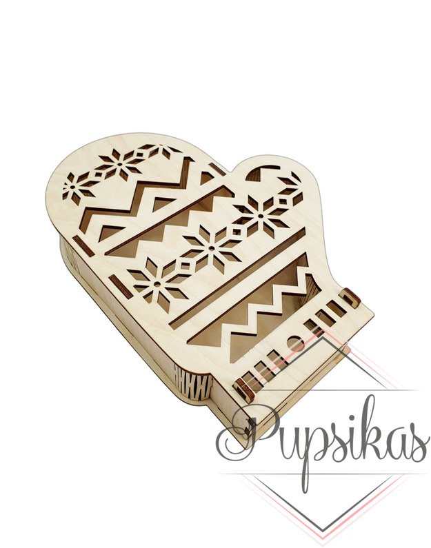 Medinė dėžutė „Pirštinė“