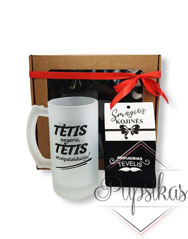 Dovanų rinkinys „Tėtis negeria, tėtis degustuoja“