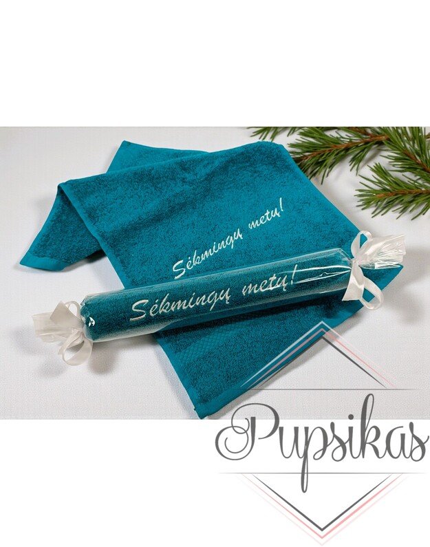 Siuvinėtas rankšluostis „Sėkmingų metų“ (30x50)