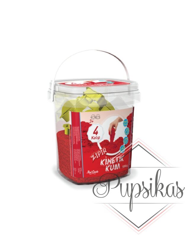 Red Castle kinetinis smėlis, raudonas 500 g