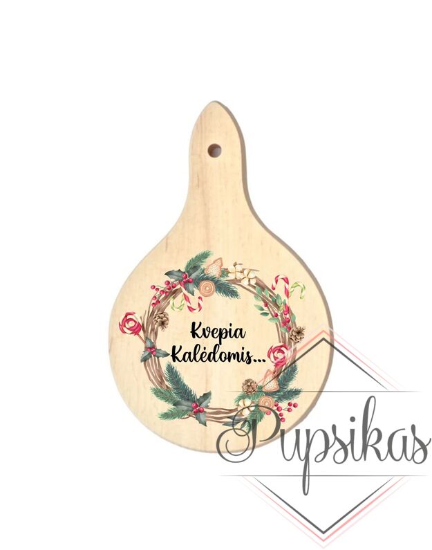 Mini pjaustymo lentelė su spauda „Kvepia Kalėdomis“