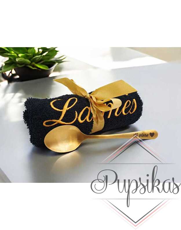 Dovanų rinkinys rankšluostis ir šaukštelis (30x50)