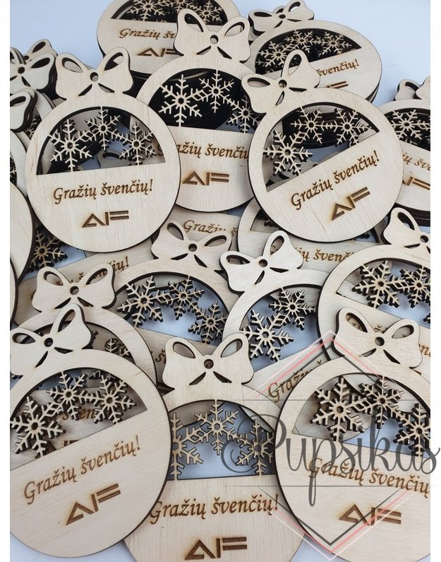 Kalėdinis žaisliukas (Su jūsų įmonės logotipu) 1