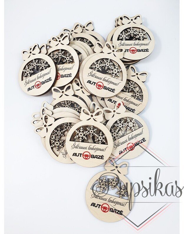 Kalėdinis žaisliukas (Su jūsų įmonės logotipu) 4