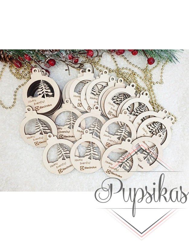 Kalėdinis žaisliukas (Su jūsų įmonės logotipu)