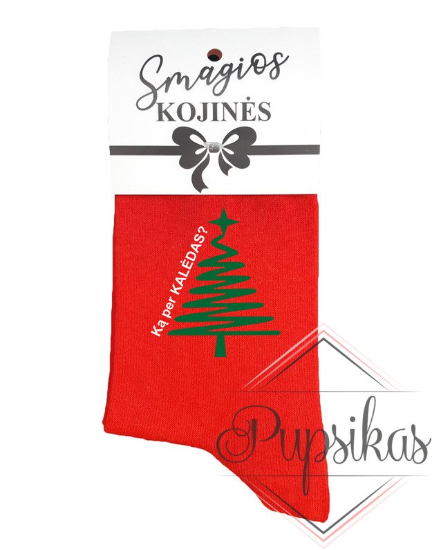 Moteriškos kojinės „Ką per Kalėdas?“