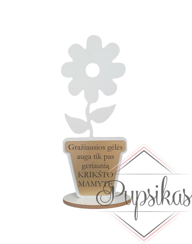 Pastatoma gėlytė „Gražiausios gėlės auga tik pas geriausią“