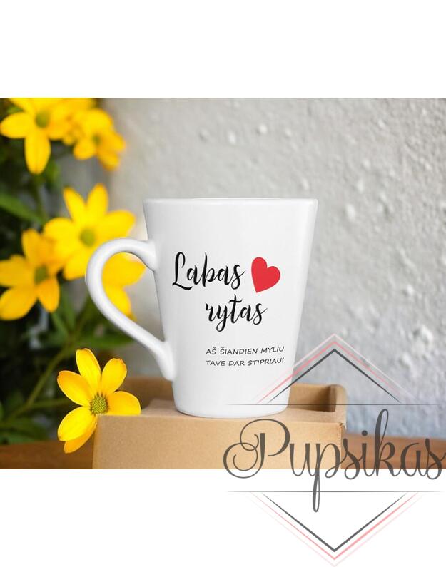 Latte puodelis „Labas rytas“ 300ml