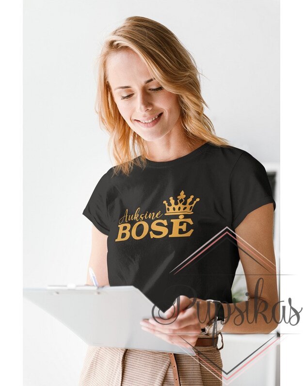 Moteriški marškinėliai „Auksinė bosė“