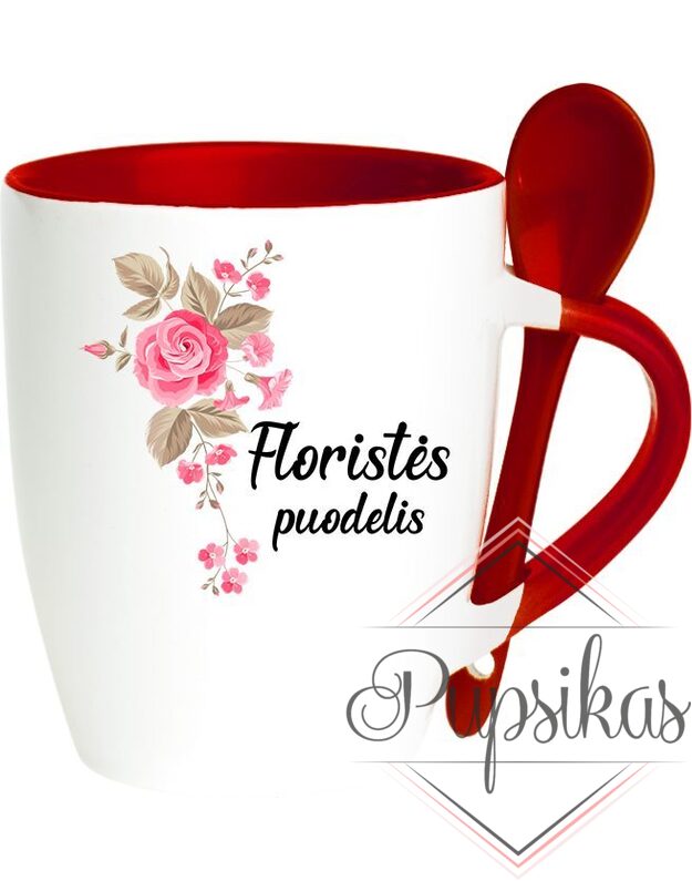 PUODELIS SU ŠAUKŠTELIU „FLORISTĖS PUODELIS“