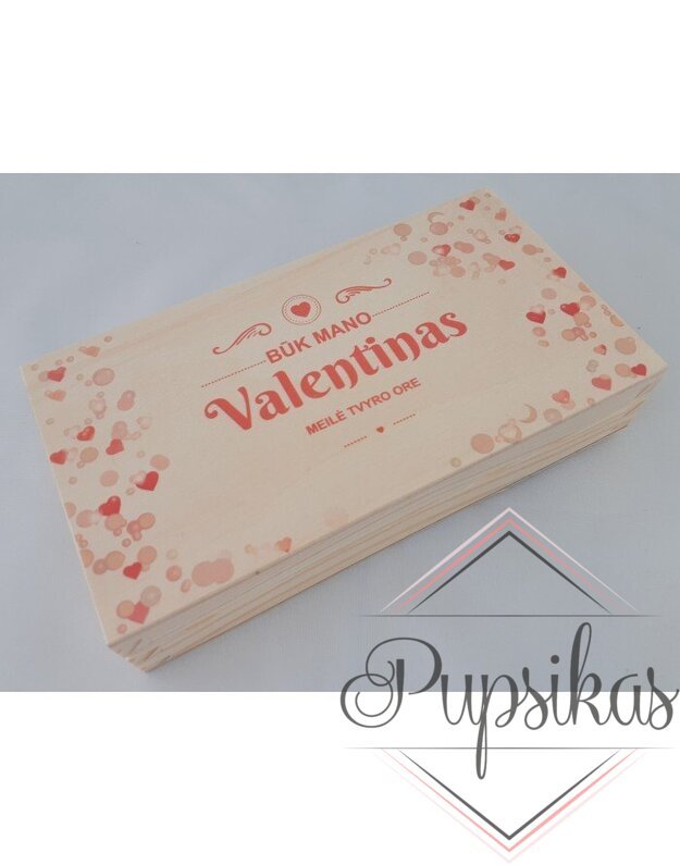 Šokolado dėžutė „BŪK MANO Valentinas“ MSD02