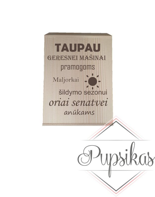 Medinė taupyklė „TAUPAU GERESNEI MAŠINAI“