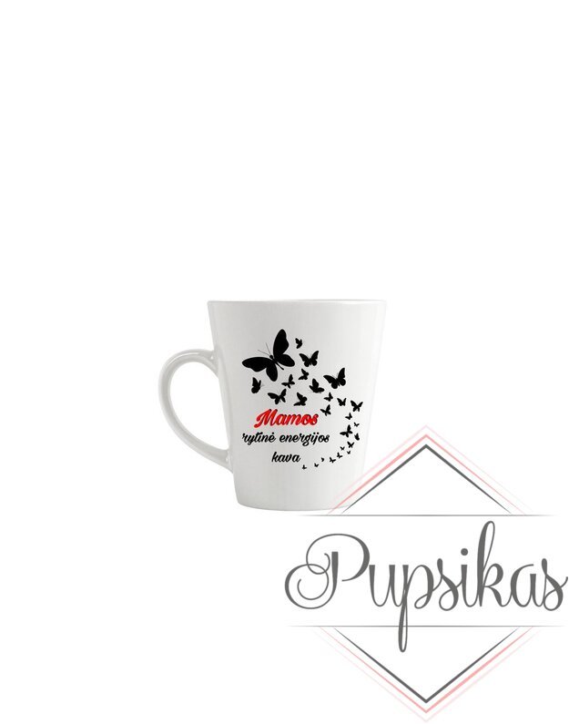 Latte puodelis „Mamos rytine energijos kava“