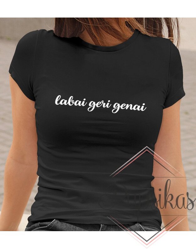 Moteriški marškinėliai „labai geri genai“