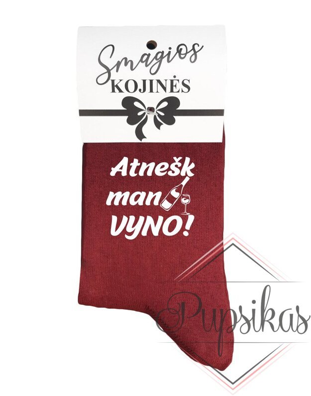 Moteriškos kojinės „Jei tai skaitai...atnešk man vyno“