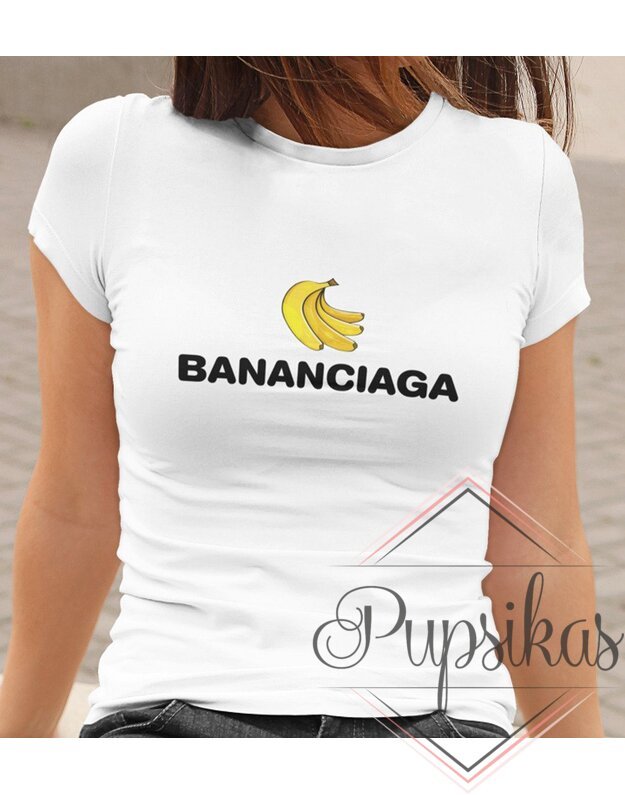 Moteriški marškinėliai „Bananciaga“