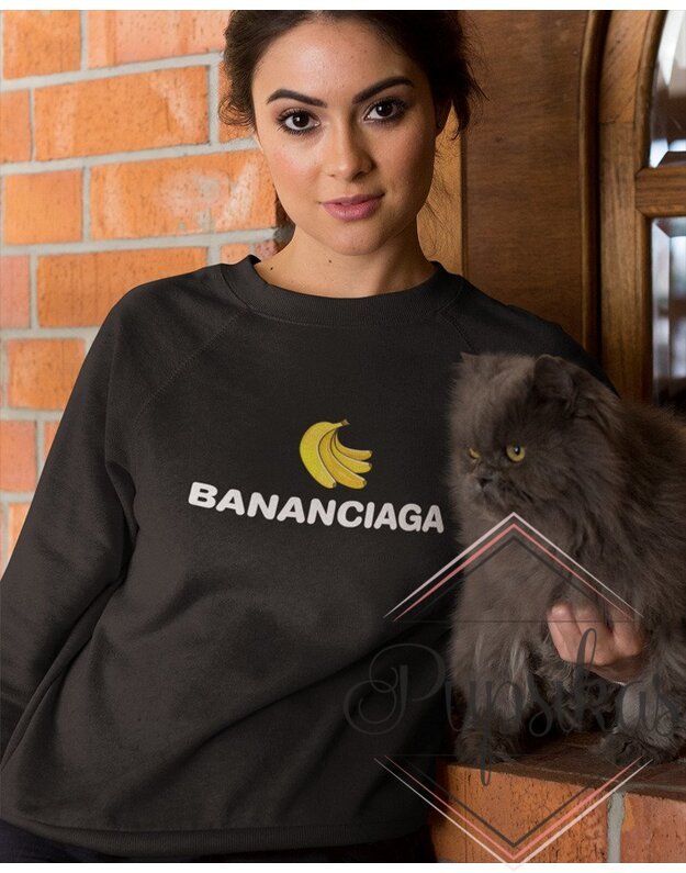 Moteriškas džemperis be gobtuvo „Bananciaga“