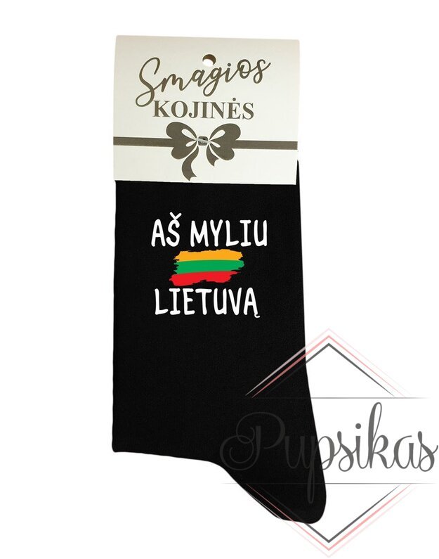 Moteriškos kojinės „Aš myliu Lietuvą“