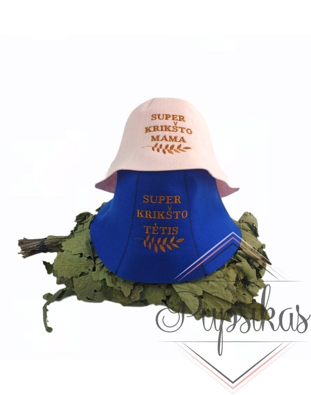 Pirties kepurės „Super Krikšto Mama, Super Krikšto Tėtis“