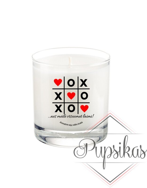 Aromaterapinė sojų vaško žvakė „nes meilė visuomet laimi“