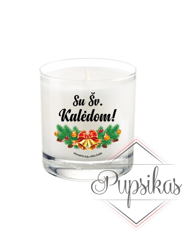 Aromaterapinė sojų vaško žvakė „Su Šv.Kalėdom!“